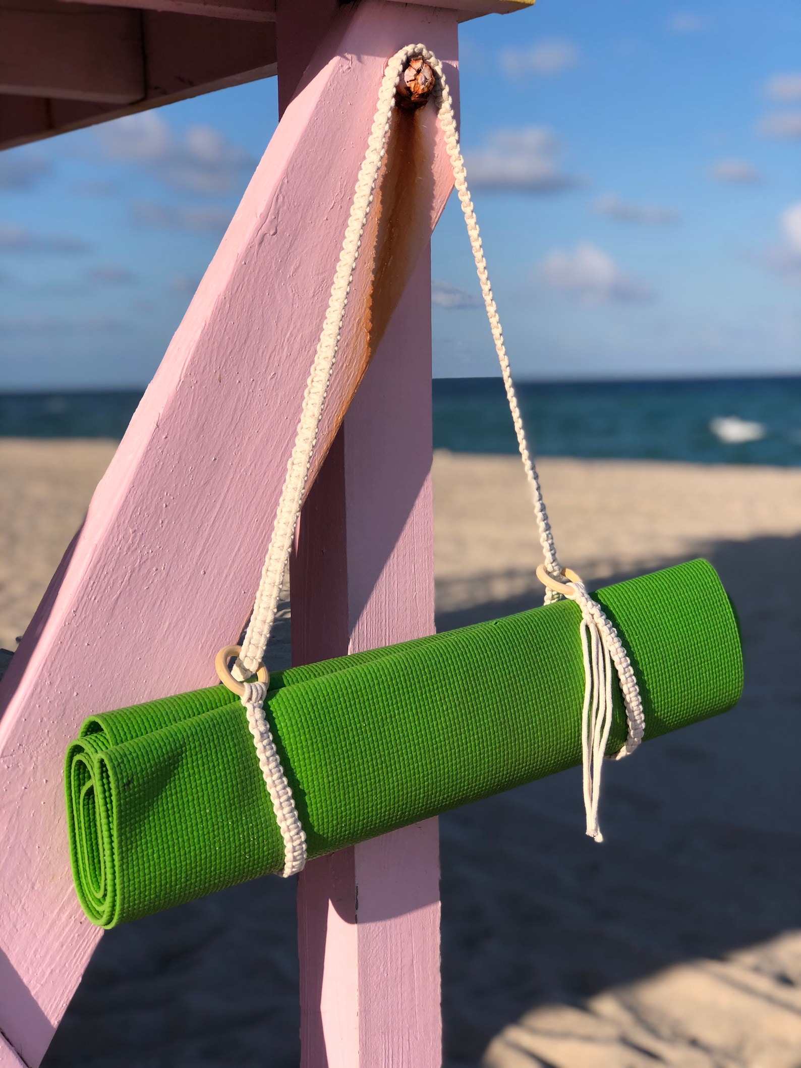 Macrame Yoga mat strap Hand Made DIFFERENT COLORS AVAILABLE Etsy