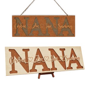 Personalized Gifts for Nana, Custom Nana Gift Christmas, Customized Nana Gifts, Nana Wooden Sign with Names, Personalized Mothers Day Gifts