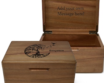 Celtic Tree of Life Memory Box - Keepsake Box, Gift for Son, Personalized Wooden Box, Acacia Wood Box for Anniversaries, Celtic Knot Art