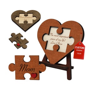 Mothers Day Puzzle, Custom Gift for Mom, Personalized Mothers Day Plaque, Mom Puzzle Piece Sign, You are the Piece that Holds Us Together