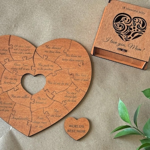 Mother&#39;s Day Gift, Mom Puzzle, Personalized Gift for Mom, Custom Granny Gifts, Reasons Why I Love You Mom, Christmas Gifts for Mom, Grandma