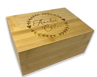 Personalized Baby Keepsake Box, New Baby Gift for Newborn, Engraved Memory Box for New Mom, Unique Memory Box for Kids, Baby Shower Gift