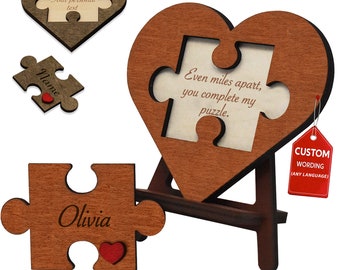 Long Distance Relationship Gifts Girlfriend - Custom Boyfriend Long Distance Love Gifts for Him, Valentines Day Gifts Missing You Gift Her