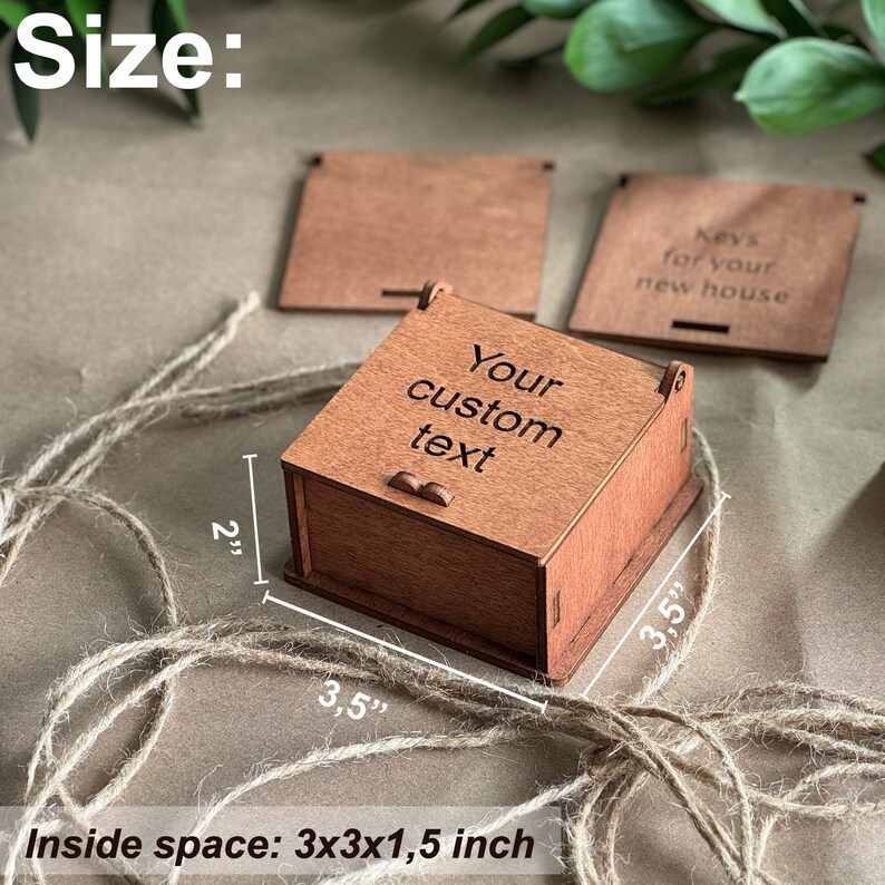 Custom name walnut box 3.5 x 3.5 x 2 inch