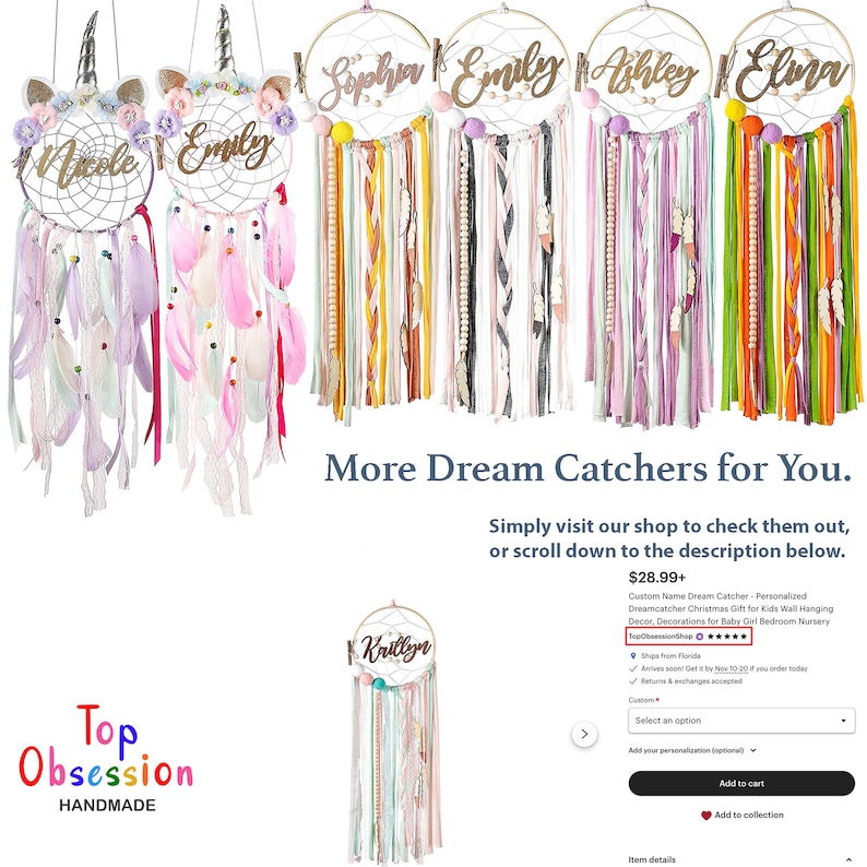 For more dream catchers visit our store or scroll down to the description below.