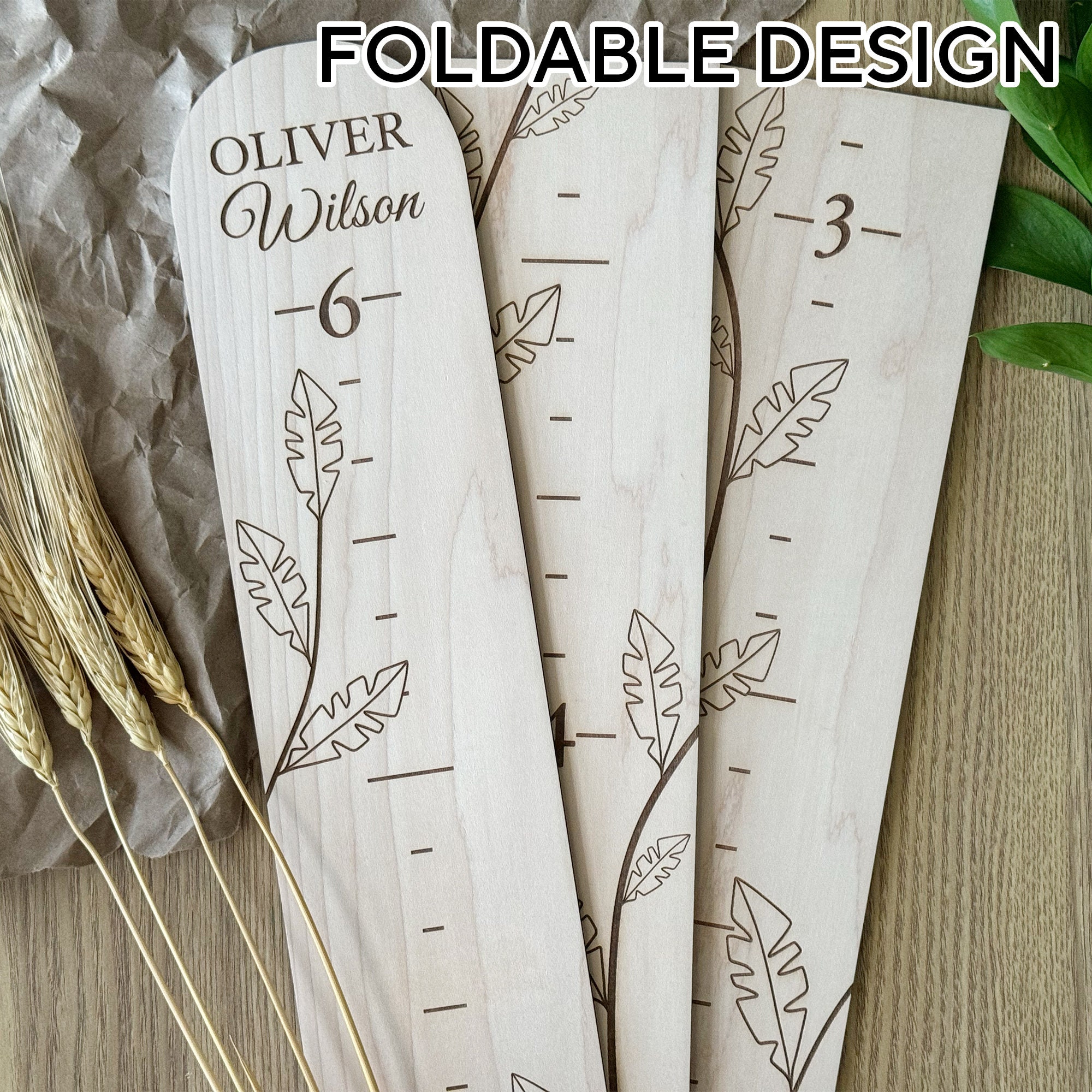 Kids Wall Decor, Personalized Growth Ruler for Boys, Wooden Growth ...