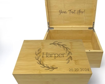 Personalized Baby Keepsake Box, New Baby Gift for Newborn, Engraved Memory Box for New Mom, Unique Memory Box for Kids, Baby Shower Gift