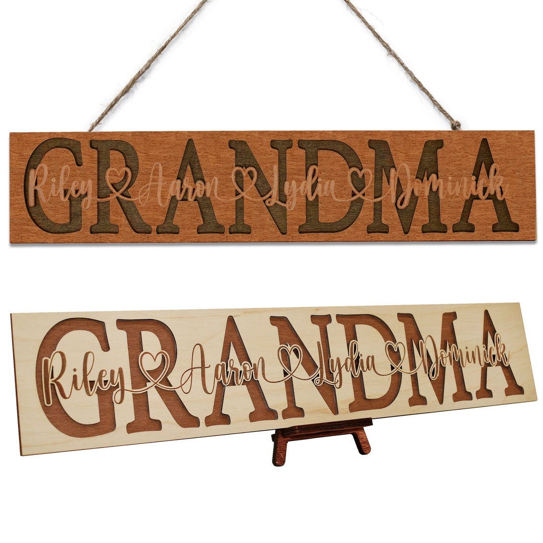 Livin' That Grandma Life - Gift For Grandma, Personalized Shaped Wood Sign main image 1