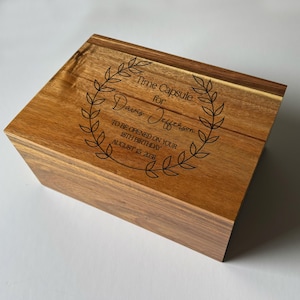 Personalized Time Capsule Keepsake Box, First Birthday Memory Box, Baby&#39;s First Box, Newborn Gift for New Mom, To Open on Your 18th Birthday