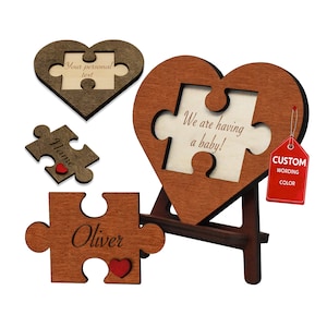 Personalized Pregnancy Puzzle Announcement - Surprise Youre Going to Be a Dad for Husband, Family | Baby Reveal with Custom Message