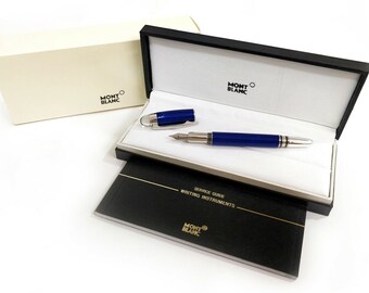 Montblanc Starwalker Metal Cool Blue Fountain Ink Pen Etsy Ireland