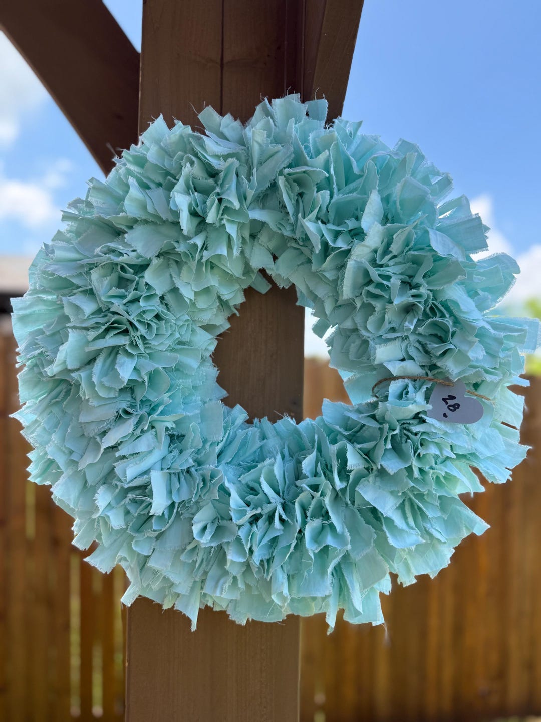 Light Blue Rag Cartoon Light Blue Rag Wreath - Etsy