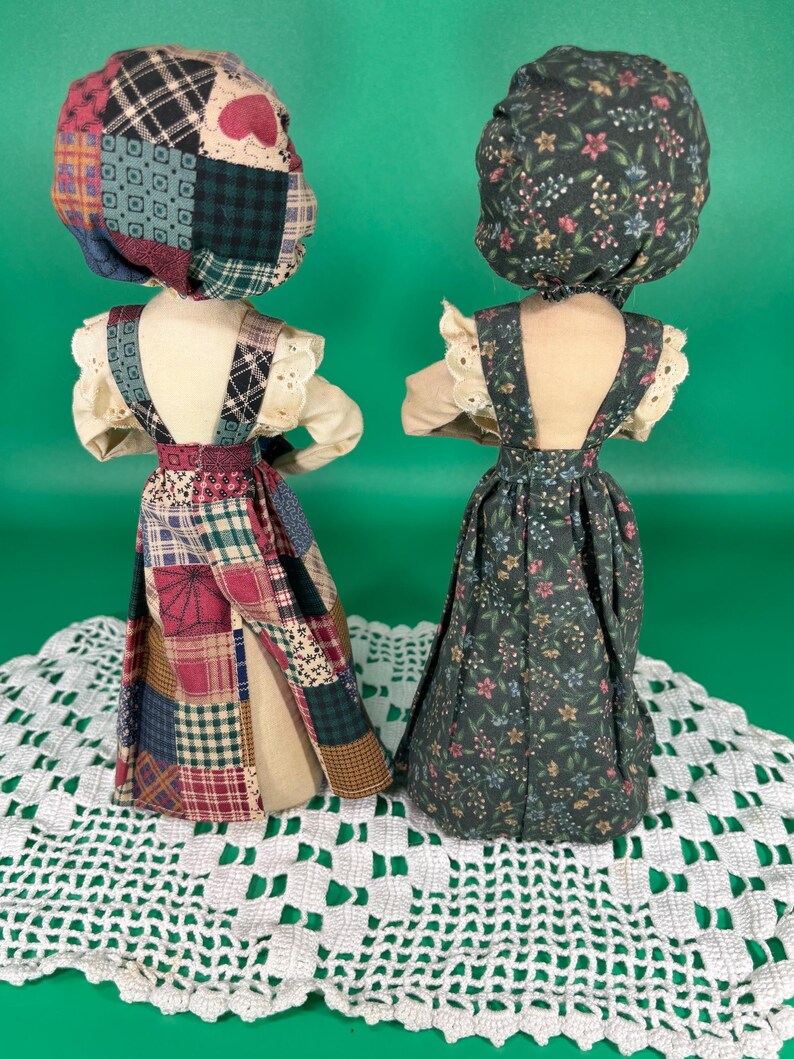 Vintage Pair of Handmade Folk Art Dolls - Etsy