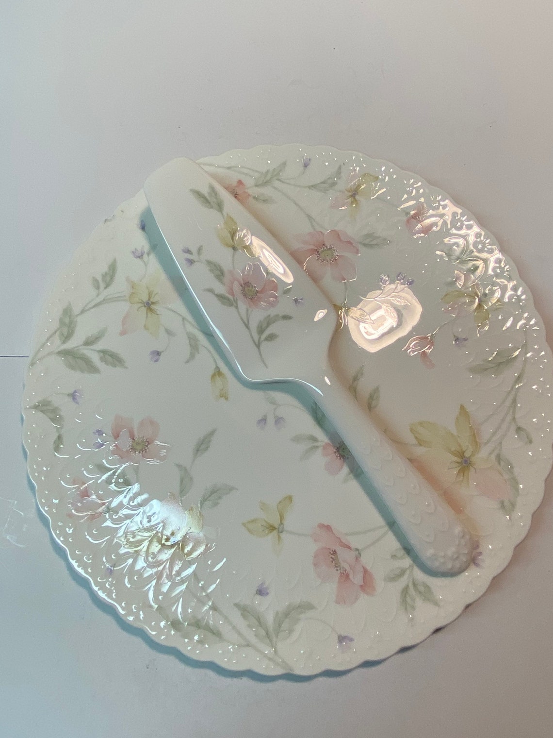 Vintage mikasa cake plate Etsy