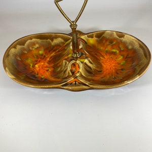 Vintage ceramic art pottery candy / nut dish