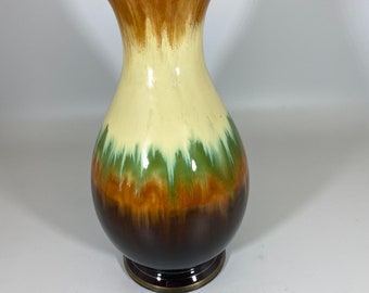 Vintage drip glazed vase