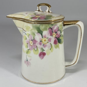 Antique handpainted nippon creamer with lid