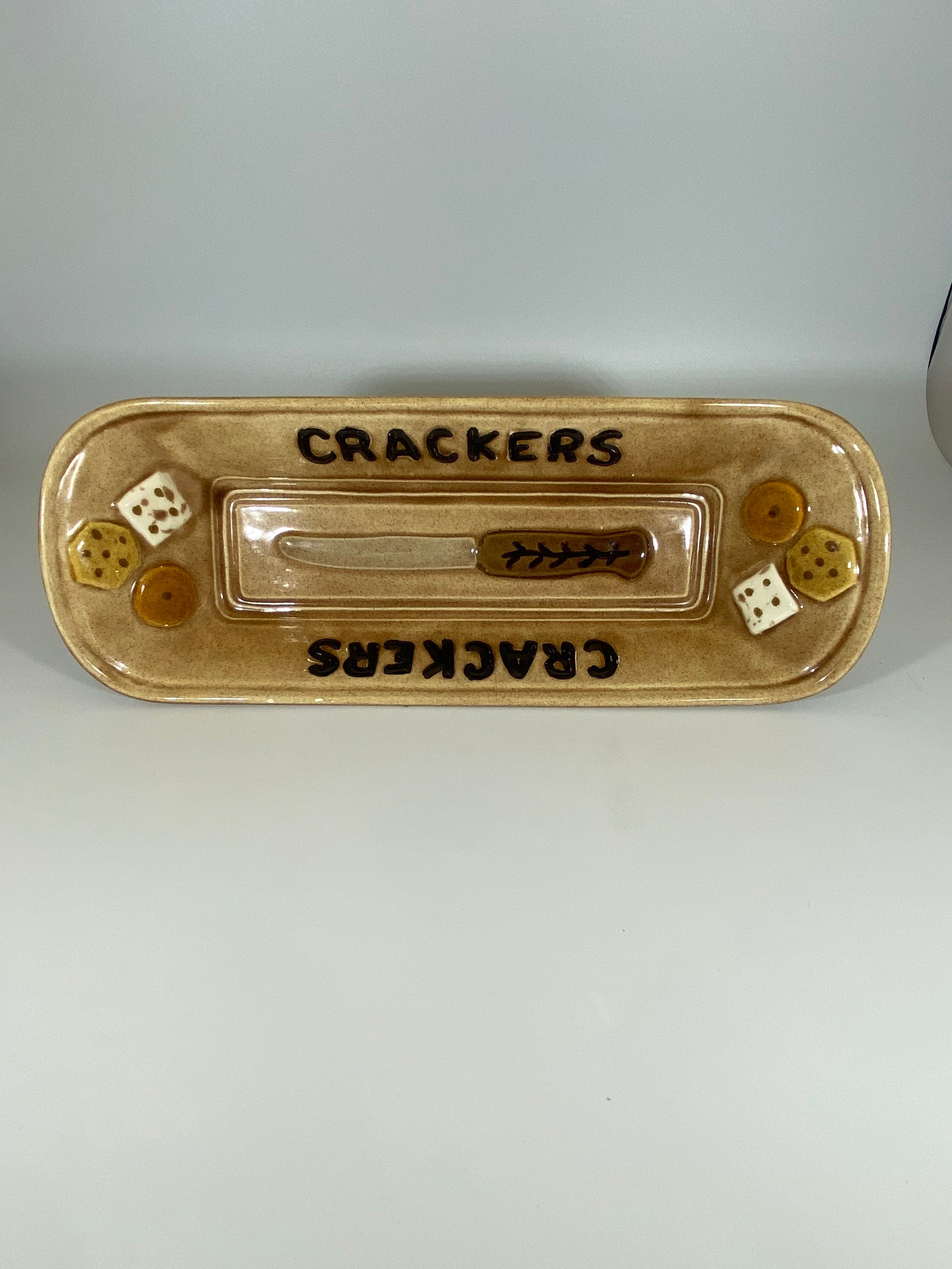 Vintage ceramic cracker dish/ tray Etsy