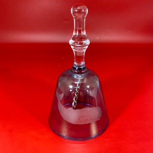 Campana vintage in vetro blu/trasparente