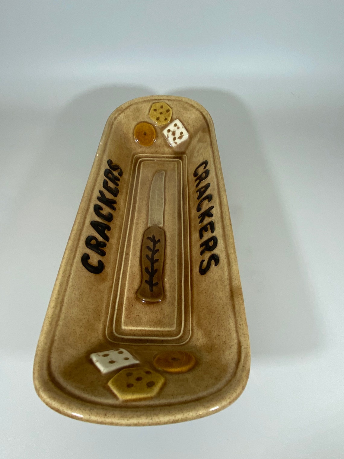 Vintage ceramic cracker dish/ tray Etsy