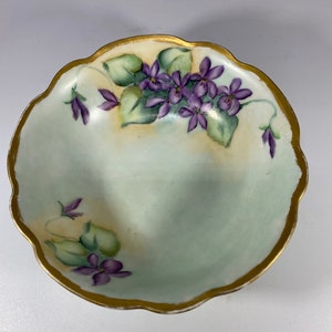 Vintage Moritz Zdekauer handpainted decorative small bowl