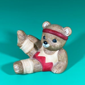 Vintage homco teddy bear workout