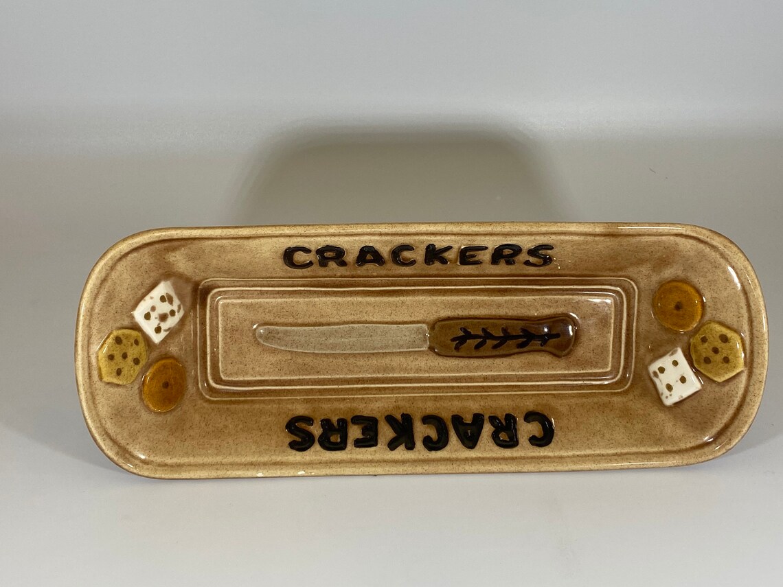 Vintage ceramic cracker dish/ tray Etsy