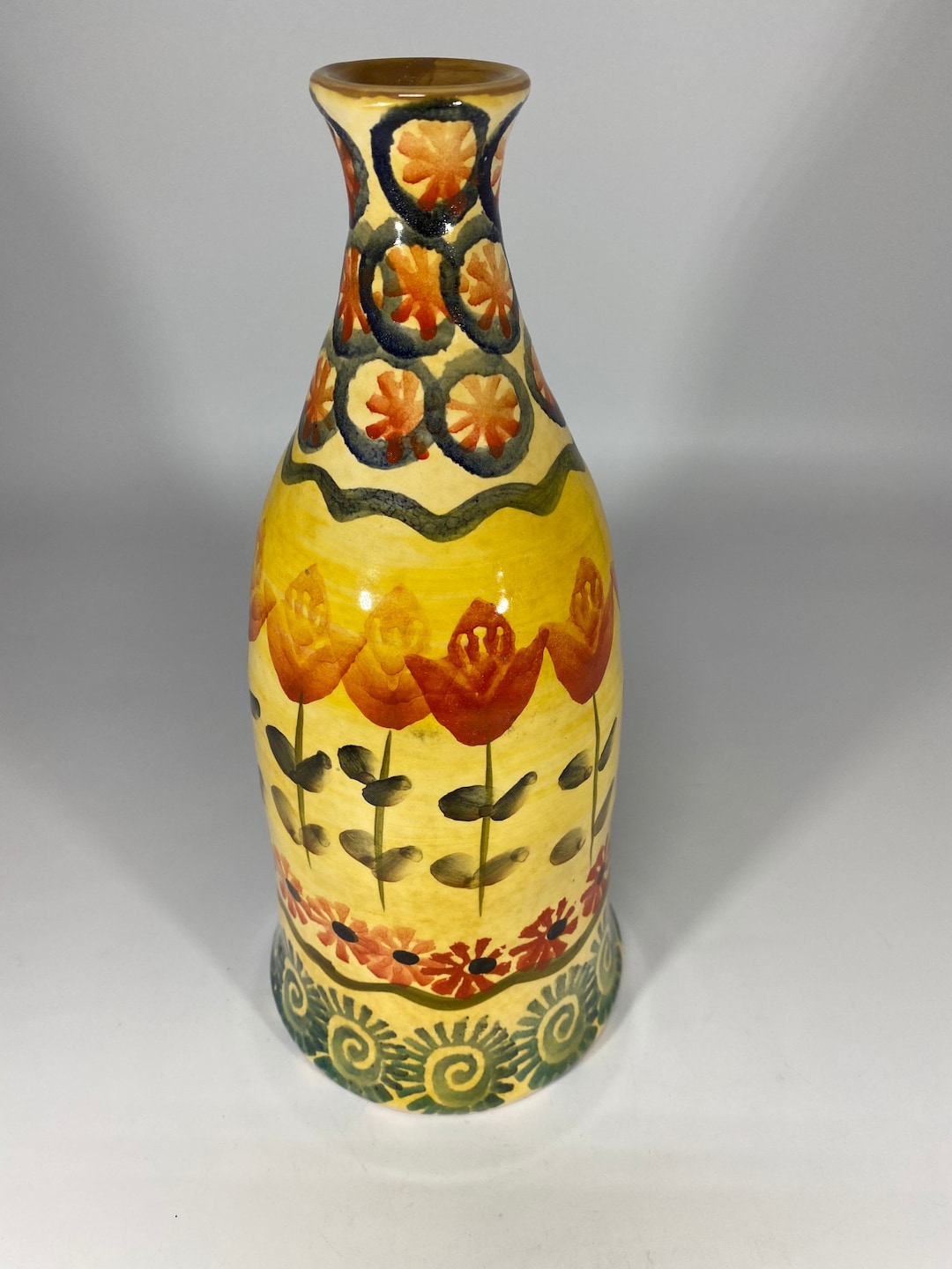 Vintage Handpainted Vase Made in Italy Etsy