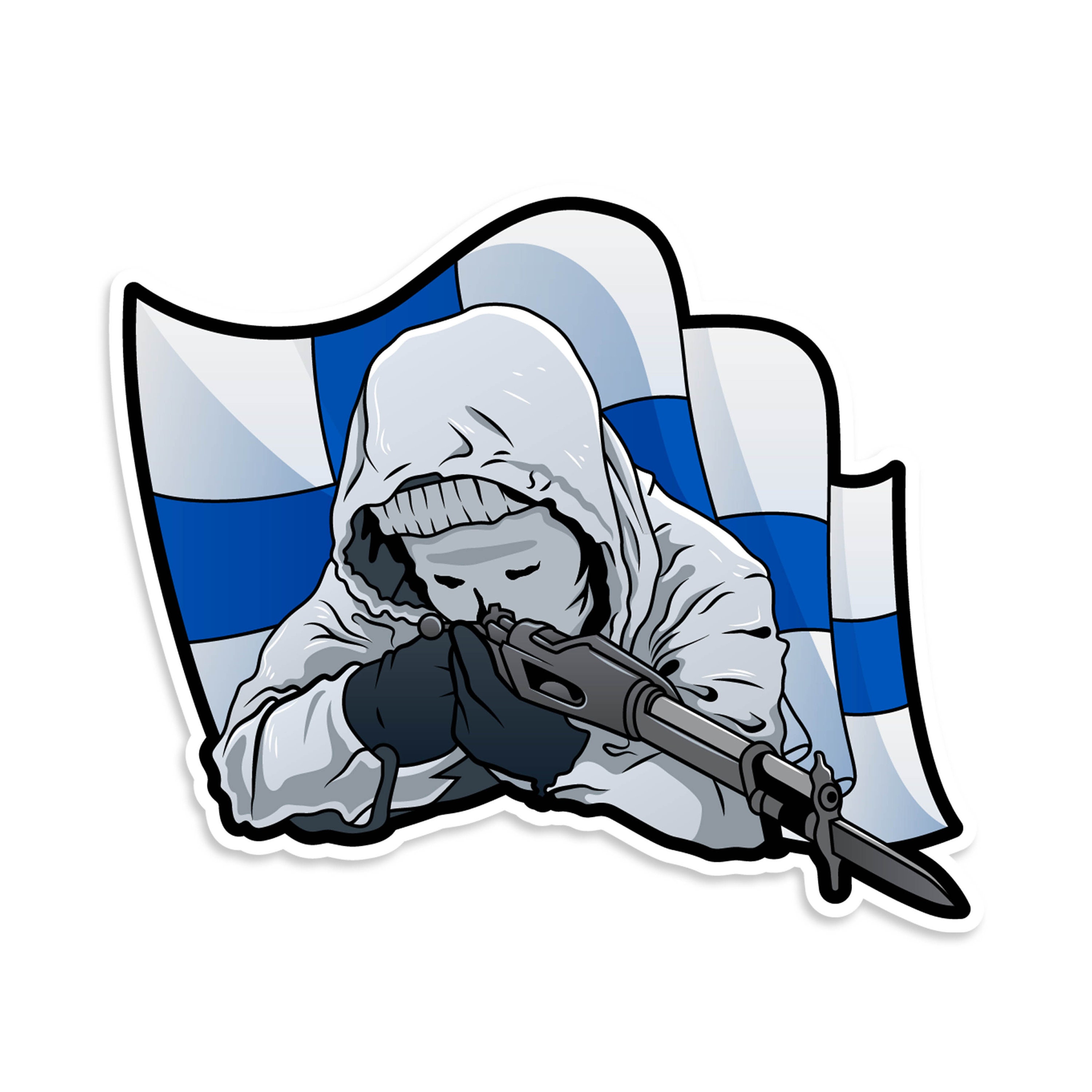 Simo Hayha Finnish Sniper White Death Sticker Laptop Water Etsy