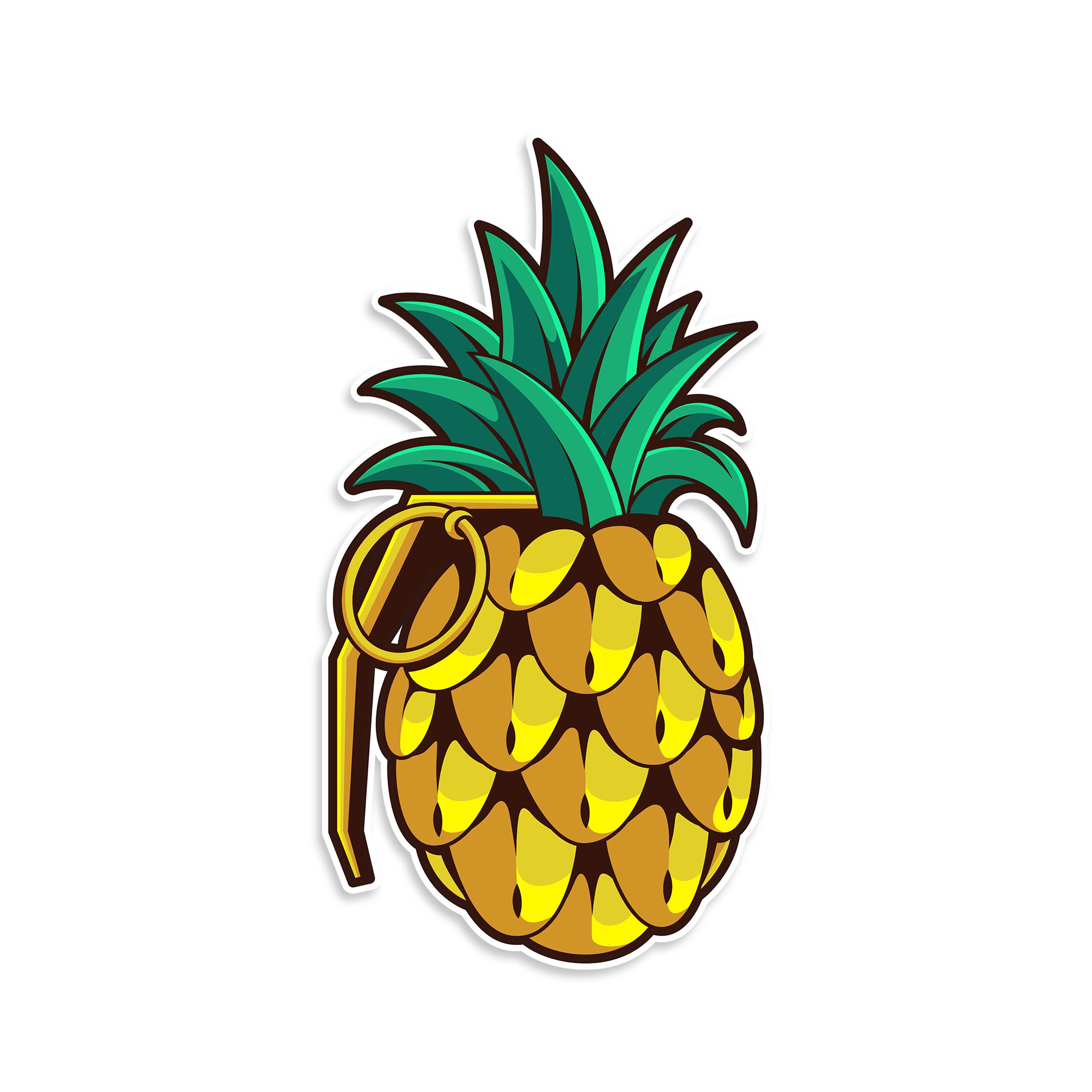 Pineapple Grenade Vinyl Sticker Multi Packs Available Etsy