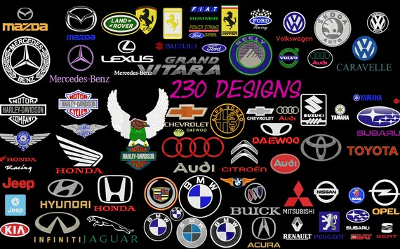 Embroidery Designs Auto Logos Machine Embroidery Designs Car | Etsy