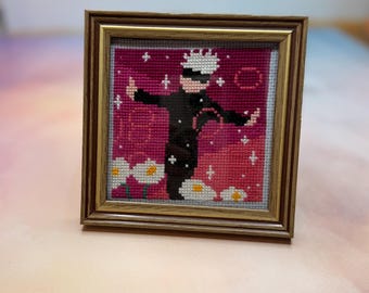 Bordado inspirado en anime / Regalos para geeks / Arte anime