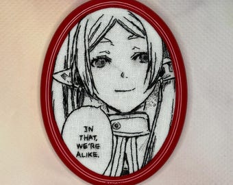 Bordado inspirado en anime / Regalos para geeks / Arte anime