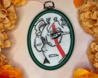 Anime Inspired Embroidery / Gifts for Geeks / Anime Art