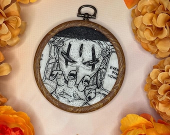 Anime Inspired Embroidery / Gifts for Geeks / Anime Art