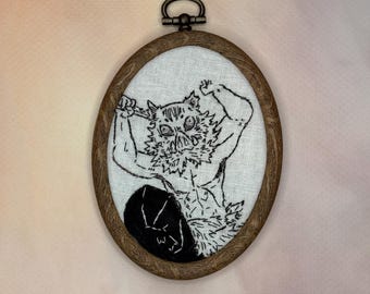 Bordado inspirado en anime / Regalos para geeks / Arte anime