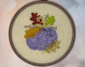 Arte de calabaza en fieltro