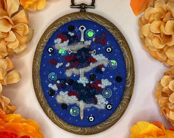 Abstract Sword Embroidery / DnD / Gifts for Nerds