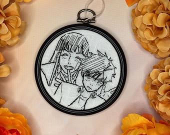 Anime Inspired Embroidery / Gifts for Geeks / Anime Art