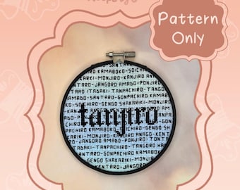 Tanjiro Cross Stitch Pattern
