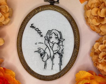 Anime Inspired Embroidery / Gifts for Geeks / Anime Art