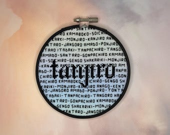 Bordado inspirado en anime / Regalos para geeks / Arte anime