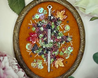 Bordado de espada abstracta / DnD / Regalos para nerds