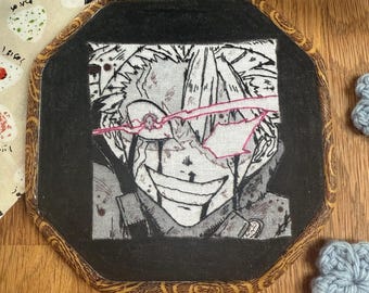 Bordado inspirado en anime / Regalos para geeks / Arte anime