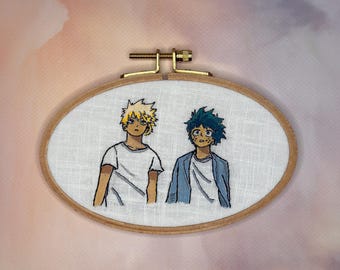 Bordado inspirado en anime / Regalos para geeks / Arte anime