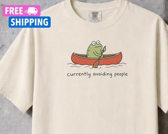 Funny Paddler Gift, Canoe Lover Tee, Outdoor Adventure Gift, Introvert Canoeing Shirt, Anti-Social Nature Shirt, Funny Lake Shirt