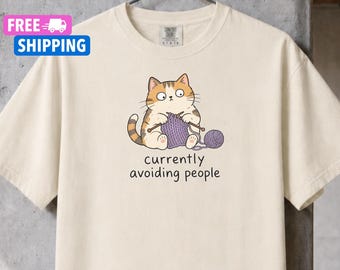 Crochet Lover Tee, Funny Knitter Gift, Anti-Social Humor, Crocheter Gift, Needlepoint Gift, Craft Lover Shirt, Introvert Fiber Arts Shirt