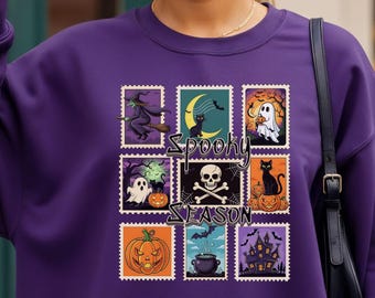 Spooky Halloween Season Sweatshirt, Shirt for Halloween Trick or Treating, Halloween Work Shirt, Cute Fall Sweatshirt, Halloween Lover Shirt