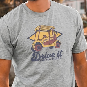 Vintage Style Golf Shirt Funny Golfer Tee Golfing t-shirt Golf Cart tshirt gift for Father&#39;s Day Dad Golf enthusiast shirt Golf lover tee
