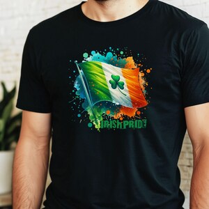 Irish Pride St. Patty&#39;s Day Shirt for Saint Patrick&#39;s Day Irish Flag St Patricks Day tshirts for St Pattys Day Party Irish Bar t-Shirt Gift